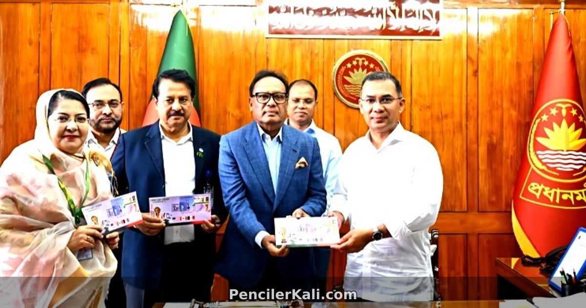 বিশ্বকাপ ফুটবল উপলক্ষে স্মারক ডাকটিকিট উন্মোচন করলেন প্রধানমন্ত্রী