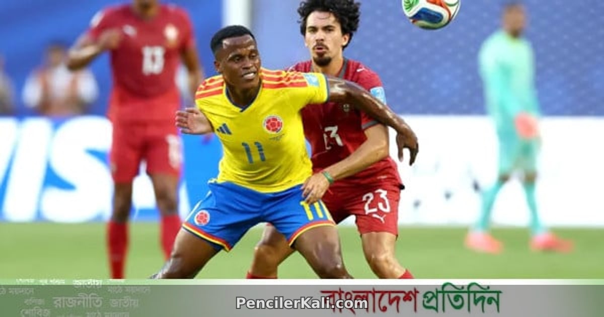 পর্তুগালকে রুখে দিয়ে নকআউটে কলম্বিয়া