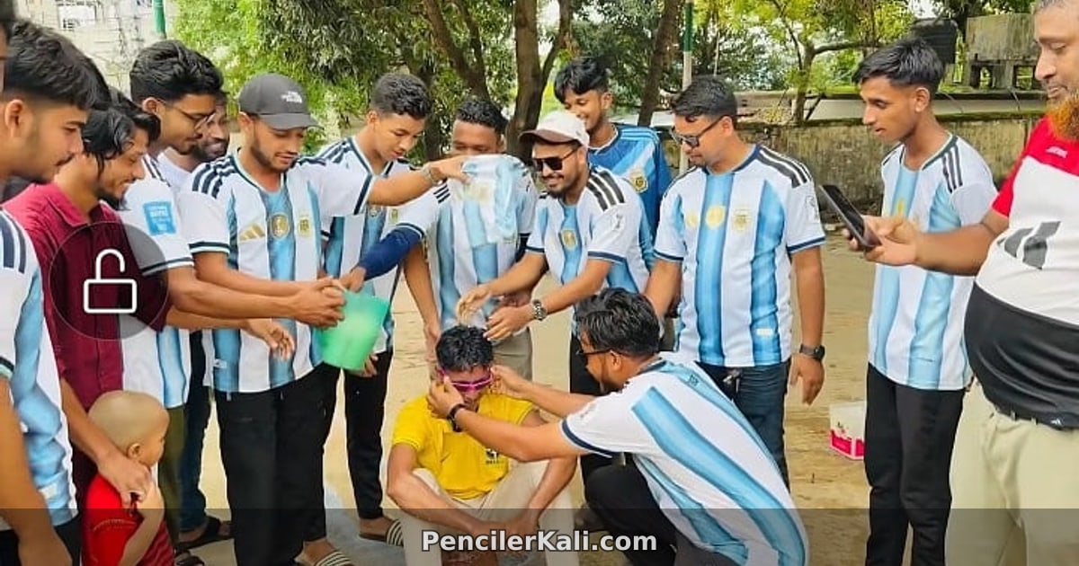 দুধ দিয়ে গোসল করে ব্রাজিল সমর্থক থেকে আর্জেন্টাইন ভক্তে রূপান্তর