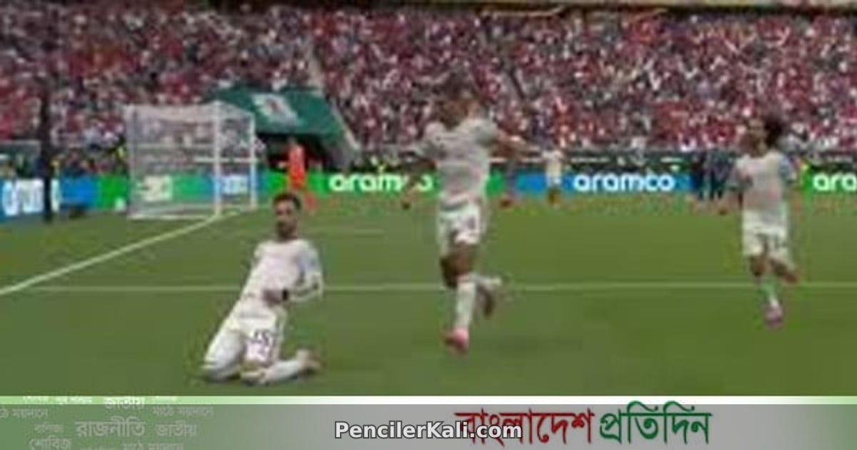উরুগুয়ের বিপক্ষে প্রথমার্ধে স্পেনের দাপট