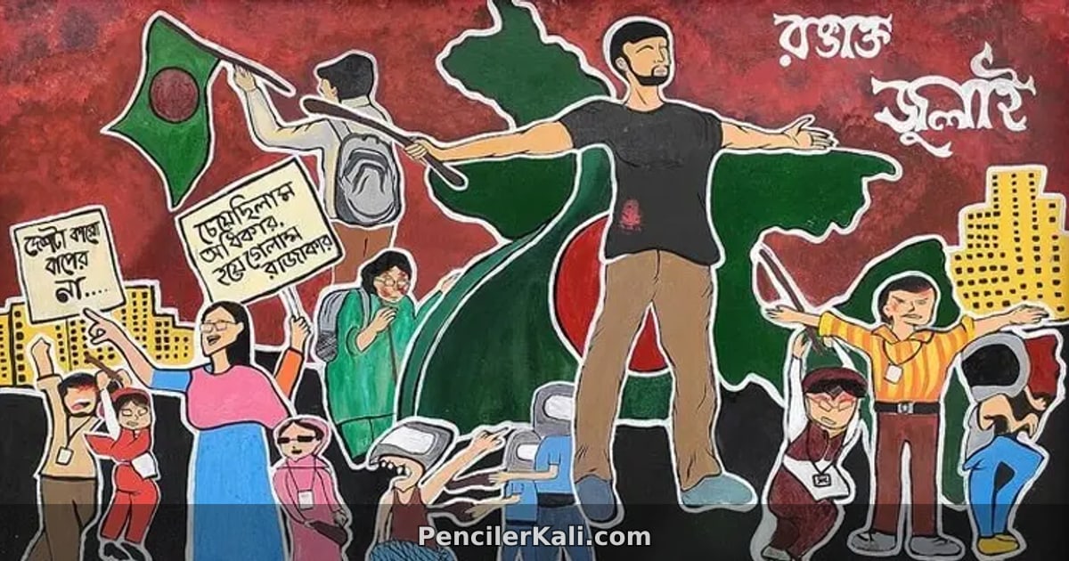 কবিতায় জুলাই মাসের প্রতিবাদের চিত্র: 'লাল জুলাই'
