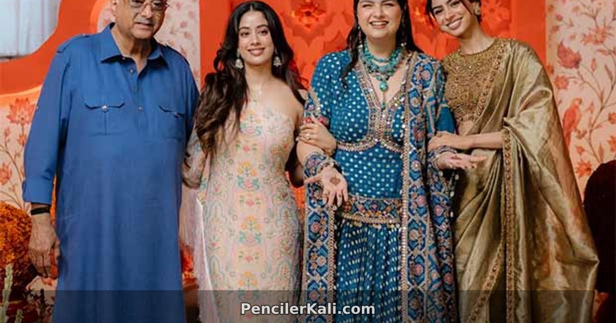 অংশুলা কাপুরের মেহেদি অনুষ্ঠানে জাহ্নবী ও খুশি কাপুরের চমক!